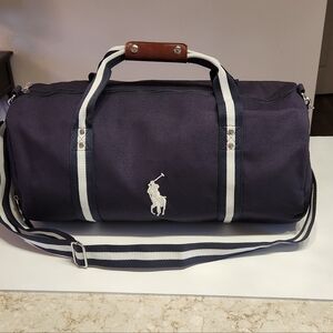 Ralph Lauren Polo Blue Duffel Weekender bag NEW